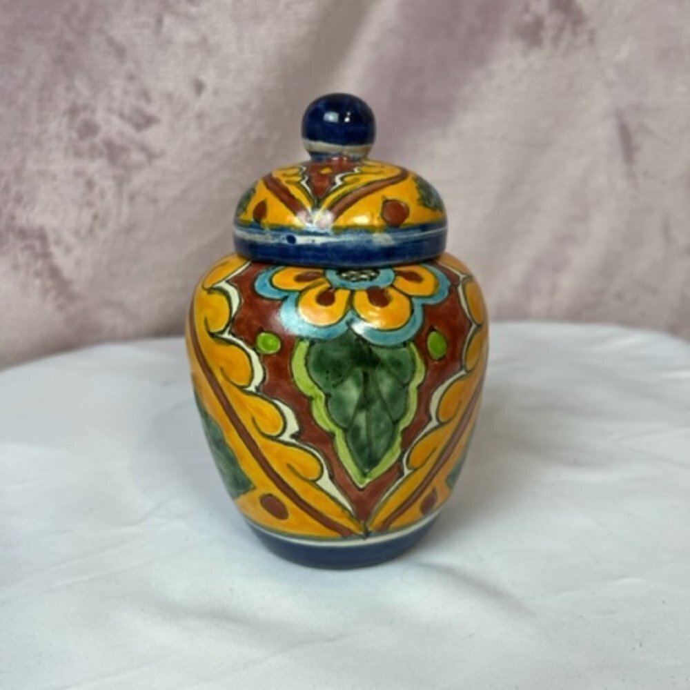 Small Painted Jar From Mexico